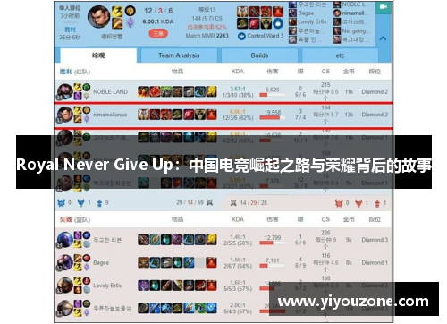 Royal Never Give Up：中国电竞崛起之路与荣耀背后的故事